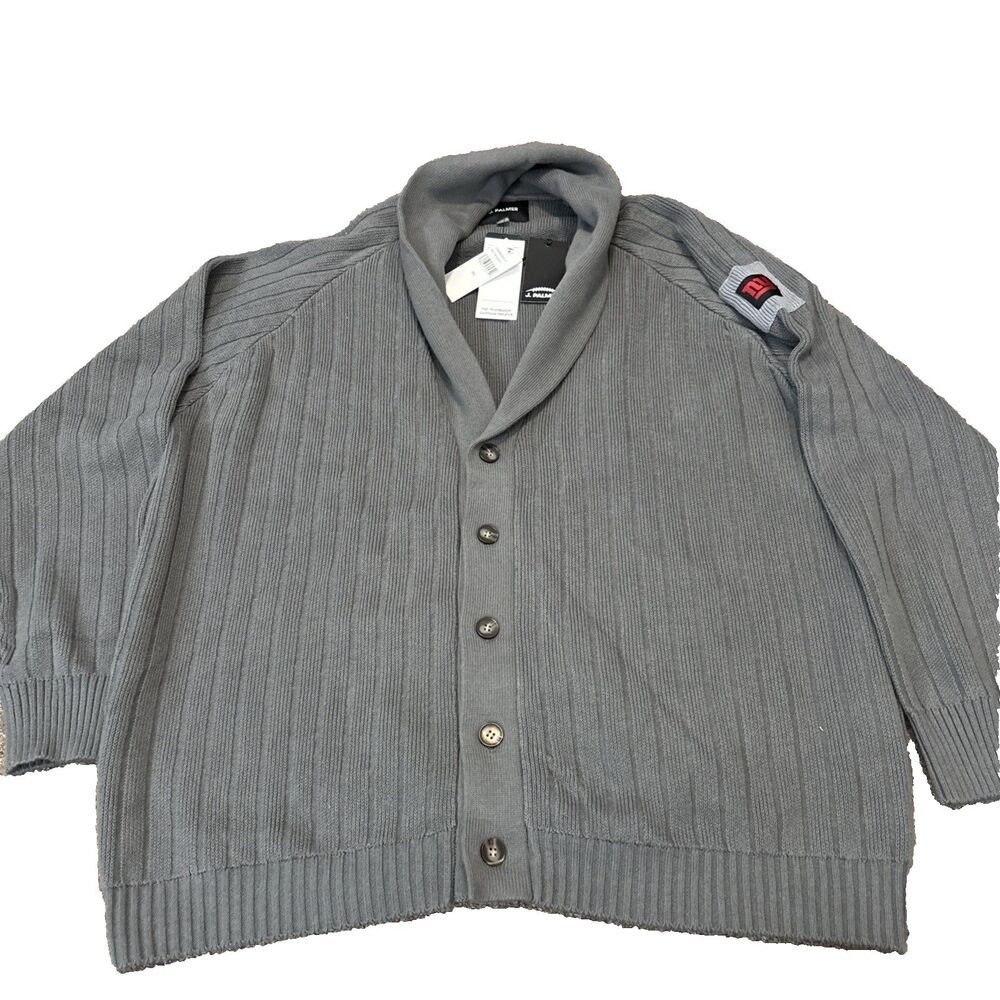 NWT 3XL J. Palmer Graphite New York Giants The Playmaker Cardigan Sweater $125